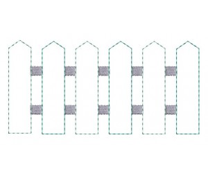 Stickdatei - Gartenzaun Doodle